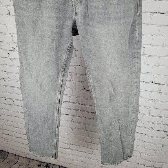 Zara Grey 100% Cotton Denim Button Fly Straight Leg Jeans Size 30 (28x30) - Picture 6 of 15